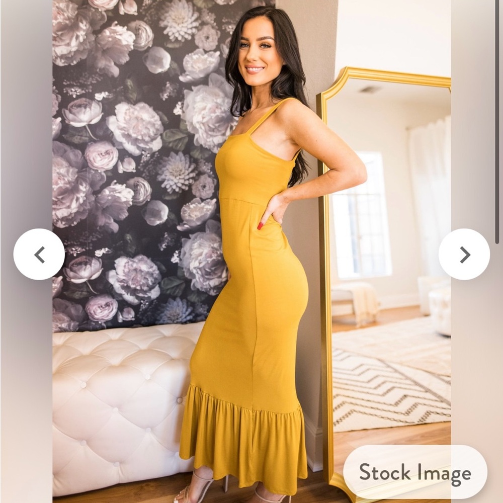 Sozy Isadora dress | size large | mustard gold